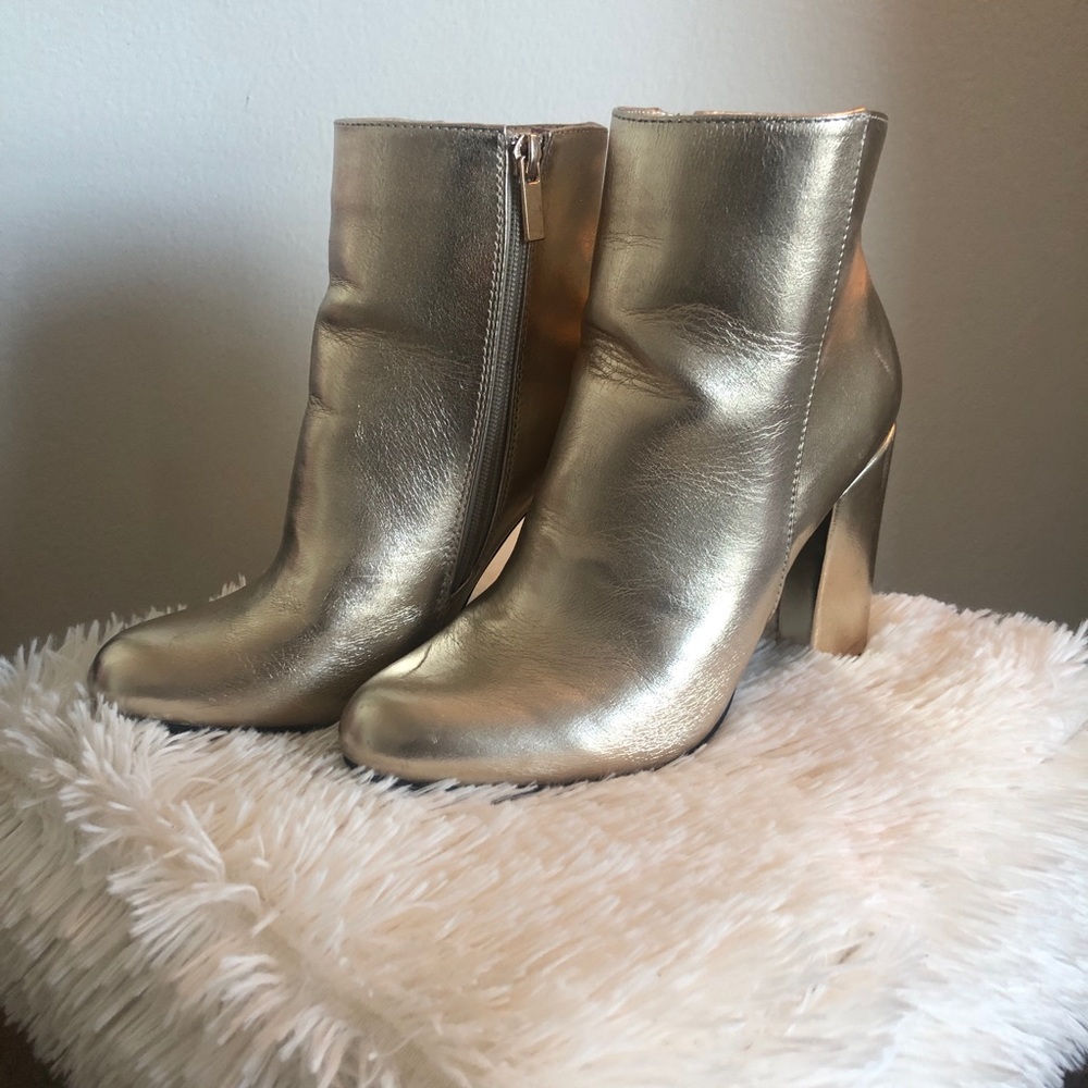 Gold Chunky Boots